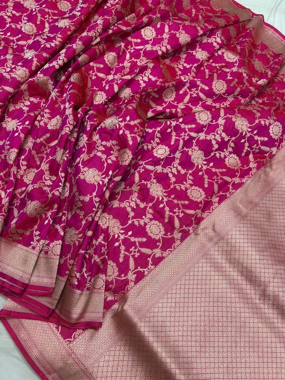 Katan Zari Silk Handloom Saree, Varanasi Banarasi Weaving