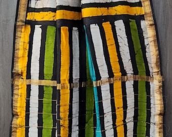 Handloom Maheshwari Silk Saree, Abstract Kalamkari Print, Wedding Saree