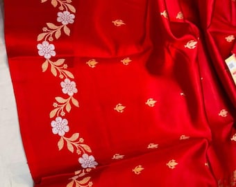 Handloom Katan Silk Banarasi Saree: Silk Mark Certified