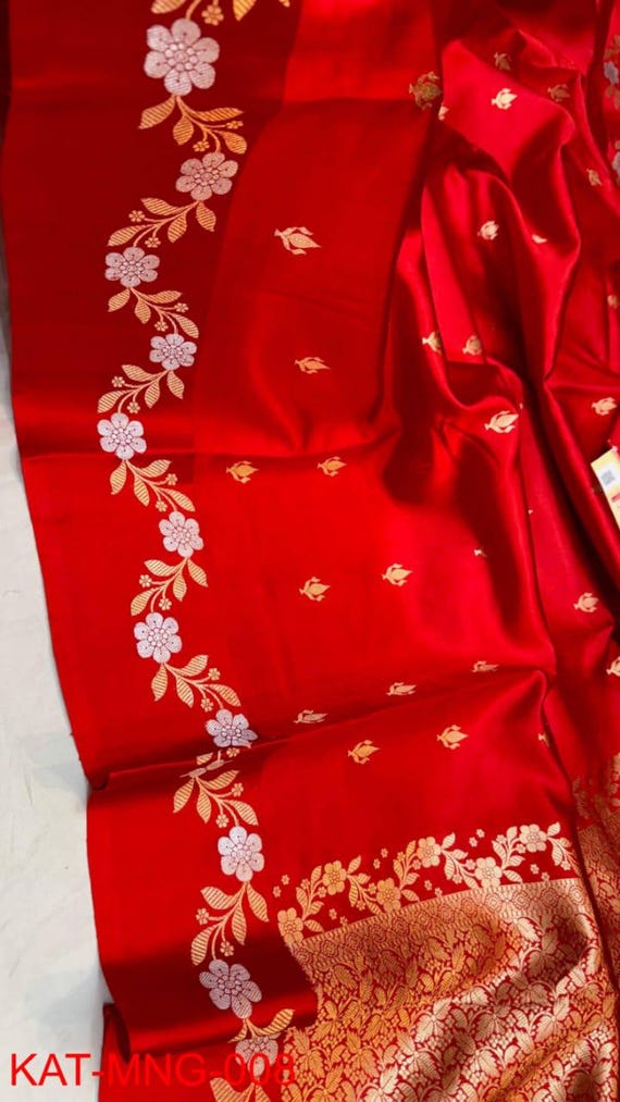 Handloom Katan Silk Banarasi Saree: Silk Mark Certified