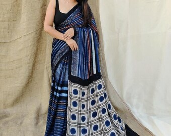 Japanese silk satin saree: office classy wear saree, gift for her.