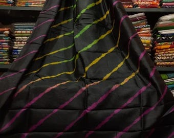 Handloom Katan Bishnupur Silk Saree, Dual Tone Weaving, Silk Mark Certified