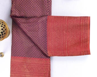 2 Gram Gold Kancheepuram Silk Saree: Handloom Zari Bridal Pattu