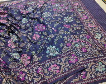 Real Gold Zari Banarasi Silk Saree: Handloom Jamdani Weave