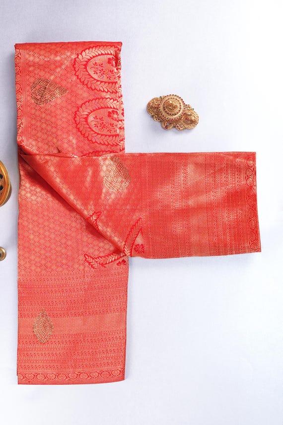 2 Gram Gold Kancheepuram Silk Saree: Handloom Zari Bridal Pattu
