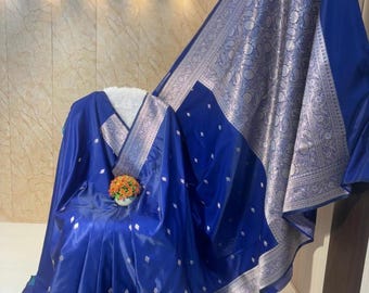 Mashru Katan Zari Silk Saree: Banarasi Handloom Weaving, Silk Mark