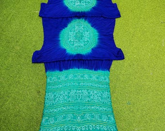 Pure Gajji Silk Bandhani Saree | Hand-Tied Satin Finish Tie-Dye Heritage Wrap Wedding Saree Custom