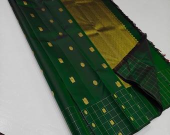 Pure Kanchipuram Silk Saree | 2G Pure Zari Handloom Wrap | Traditional Bridal Collection