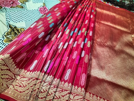 Katan Zari Silk Saree: Handloom Banarasi Weave, Silk Mark