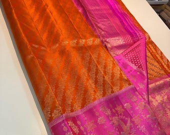 2 Gram Gold Kancheepuram Silk Saree: Handloom Zari Bridal Pattu