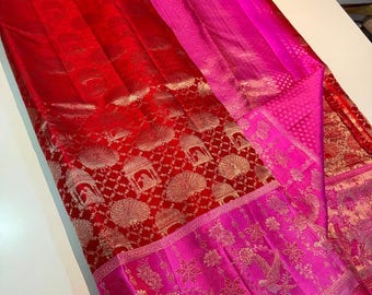 2 Gram Gold Kancheepuram Silk Saree: Handloom Zari Bridal Pattu