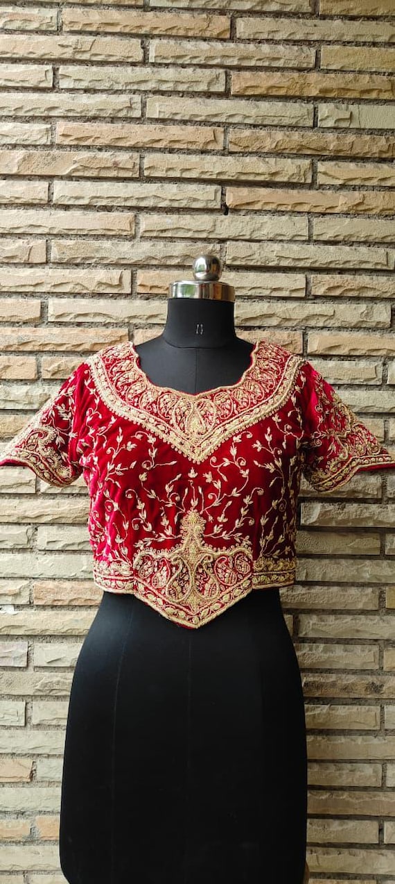 Custom Hand Embroidered Blouse, South Indian Wedding, Aari Work