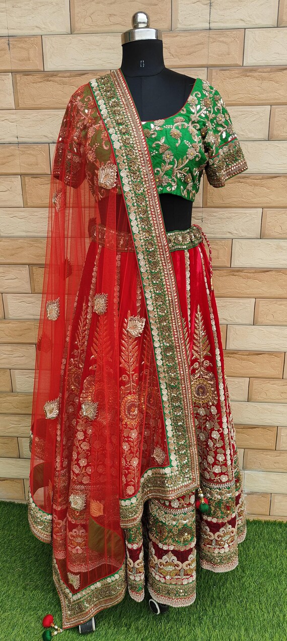 Peacock Zardozi Embroidered Bridal Lehenga, Pre-loved , Inspired Sabyasachi outfit