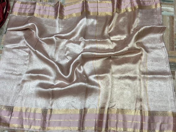 Organza Tissue Zari Silk Saree: Handloom Varanasi Weaving with Silk Mark