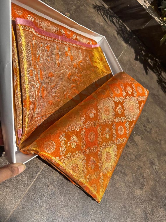 2 Gram Gold Kancheepuram Silk Saree: Handloom Zari Bridal Pattu