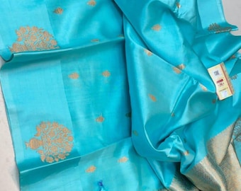Handloom Katan Silk Banarasi Saree: Silk Mark Certified