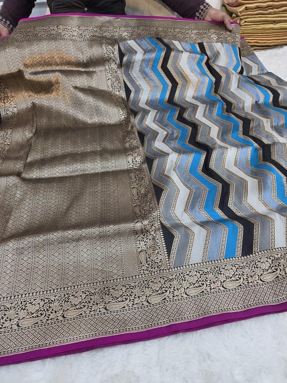 Rangkat Handloom Katan Zari Silk Saree, Varanasi Weaving, Silk Mark, Neeta Inspired