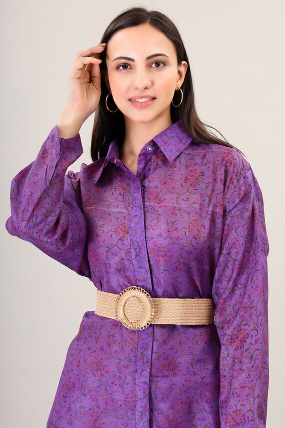 Silk Boho Maxi Dress, Psychedelic Print Bohemian Clothing