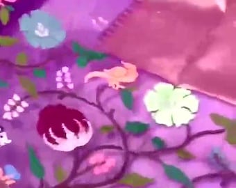 Handloom Jamdani Organza Saree: Traditional Floral Weave Wedding Saree