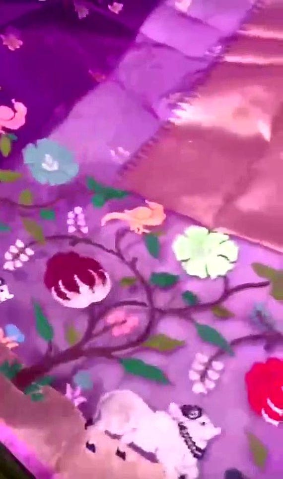 Handloom Jamdani Organza Saree: Traditional Floral Weave Wedding Saree