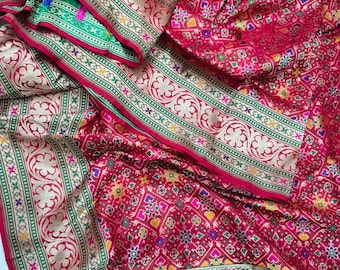 Pure Katan Silk Meena Jaal Saree | Hand-Woven Kadwa Masterpiece | Real Tested Zari