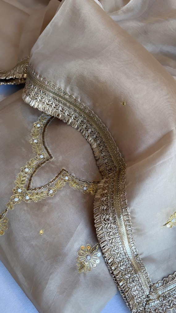 Handwork Pearl Banarasi Suit, Pure Organza Salwar Kameez Wedding Dress