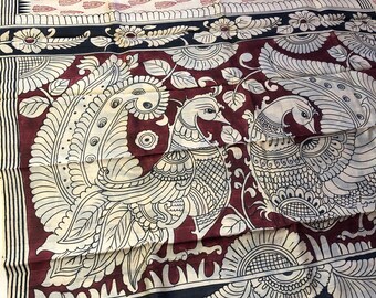 Hand-Painted Tussar Madhubani Silk Saree: Artisan Certified Handloom Wrap Wedding Gift Sari