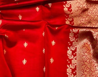 Handloom Katan Silk Banarasi Saree: Silk Mark Certified