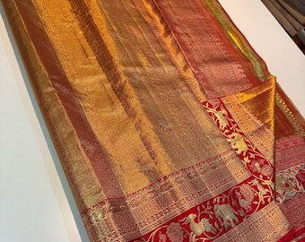 2 Gram Gold Kancheepuram Silk Saree: Handloom Zari Bridal Pattu