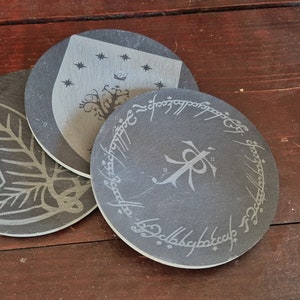 Slate coaster with individual engraving