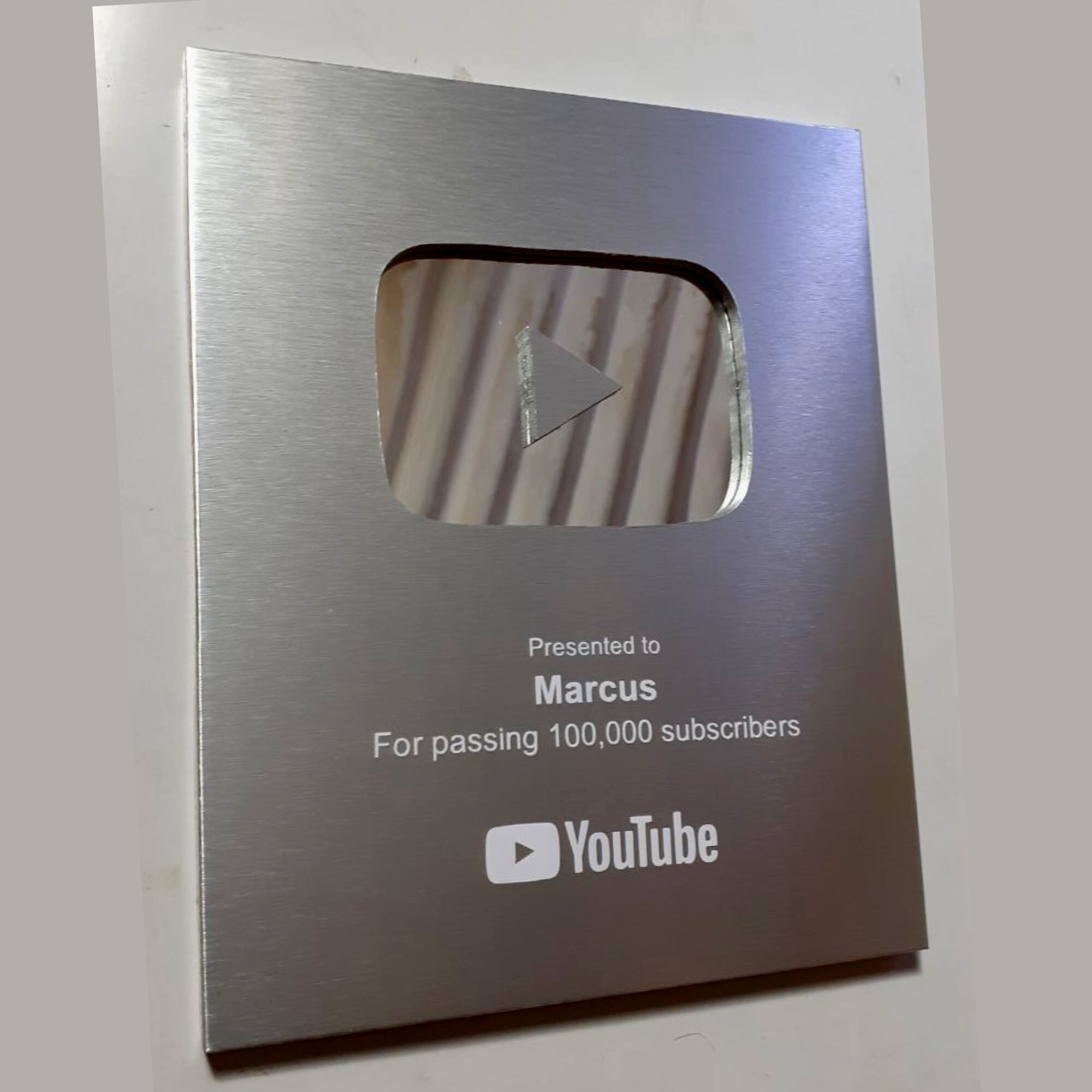 Custom Youtube Play Button With Your Personalized Channel Name Etsy
