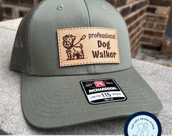 Dog Walker SVG, Pet Sitter Digital File, Hat Patch SVG, Laser Cut File, Dog Walker Business Card SVG