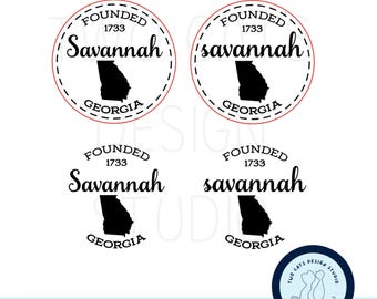Savannah SVG, Georgia SVG, parche de sombrero SVG