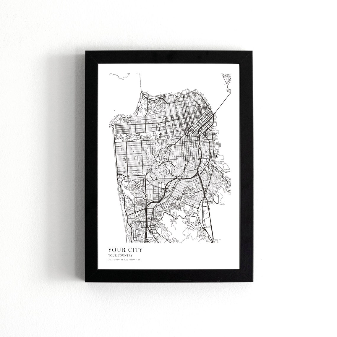Custom City Map of Any City or - Il 1140xN.4522226120 Nz6f
