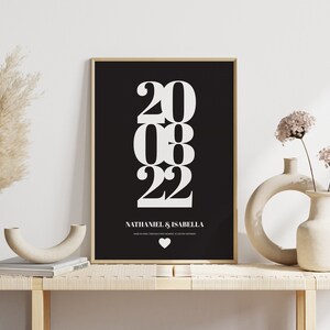 Custom Couple Names Print | Personalised date Art | Couples Gift Idea | Wedding Anniversary Gift | Artful Engagement Art | Digital download