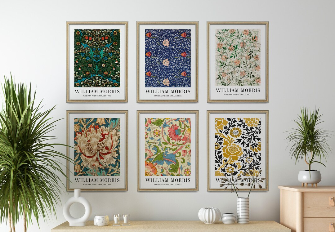 William Morris Gallery Wall Art | Set of 6 | Classic Vintage Poster ...