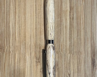 Handcrafted Spalted Tamarind Wood Pen.  Slimline Ball Point with Black Ink (#4)