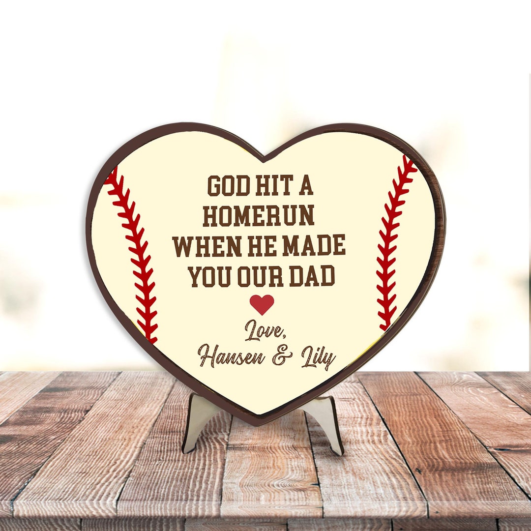 Personalized Baseball Wood Sign God Hit A Homerun When He Etsy