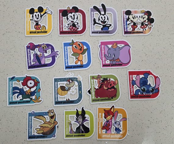 Walt Disney World Annual Passholder Magnet Set of 13 Magnet