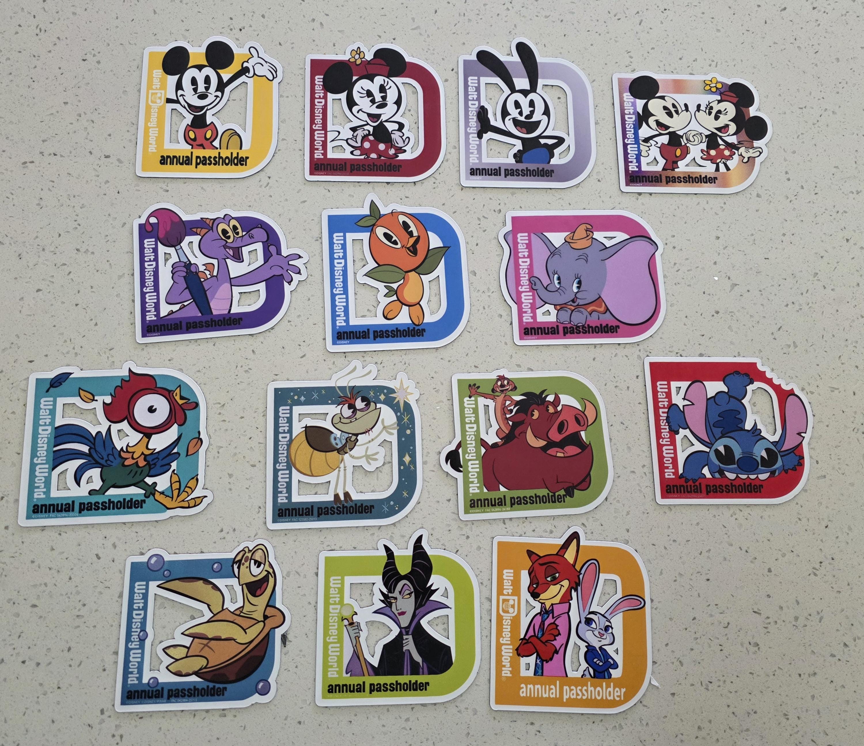 Walt Disney World Annual Passholder Magnet Set of 13 Magnet