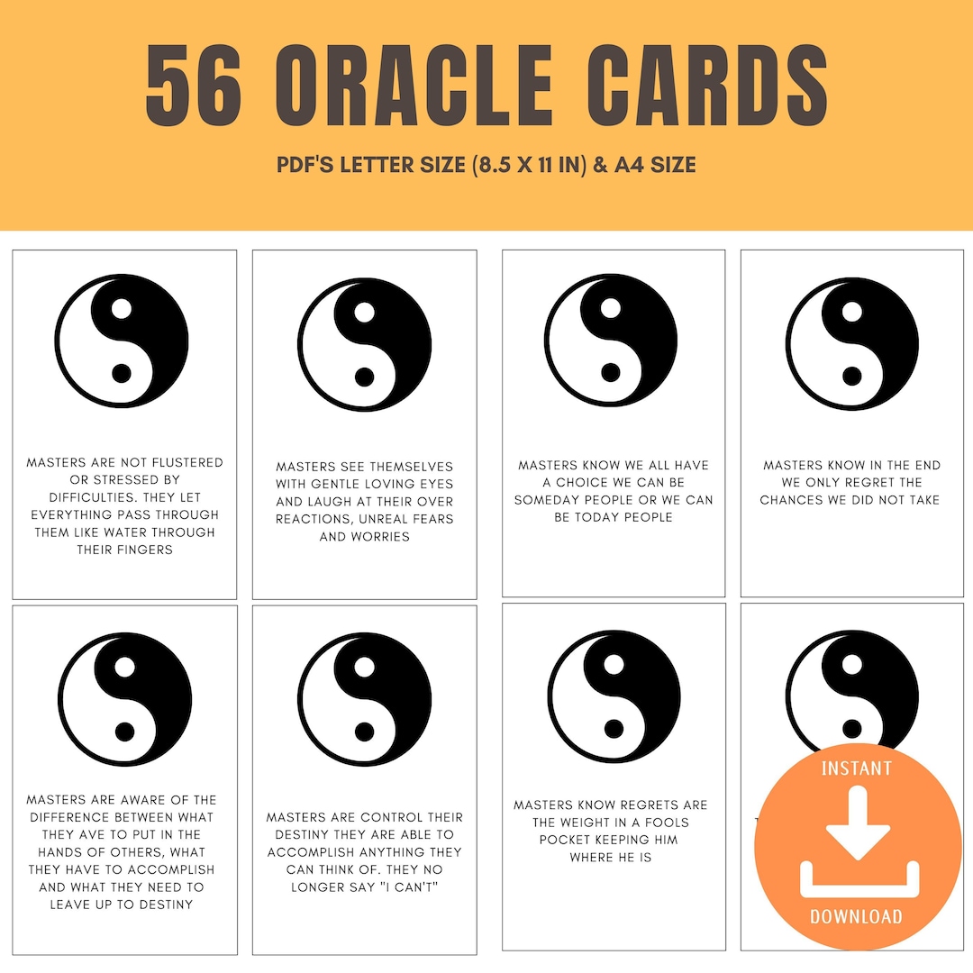 Tarjetas de Oracle imprimibles / Baraja de Oracle de - Etsy México
