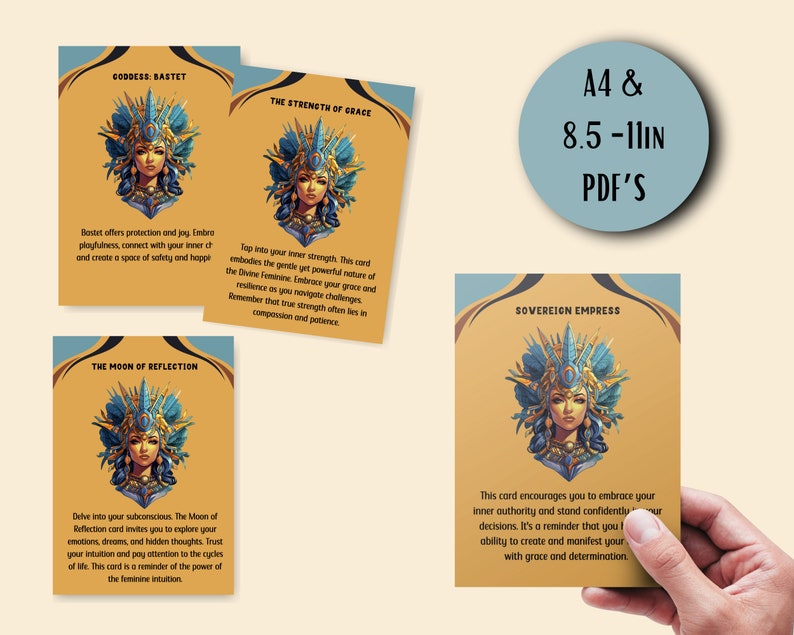 Printable Oracle Cards, Oracle Deck, Digital Oracle Cards, Create Your Oracle Deck, Digital ...