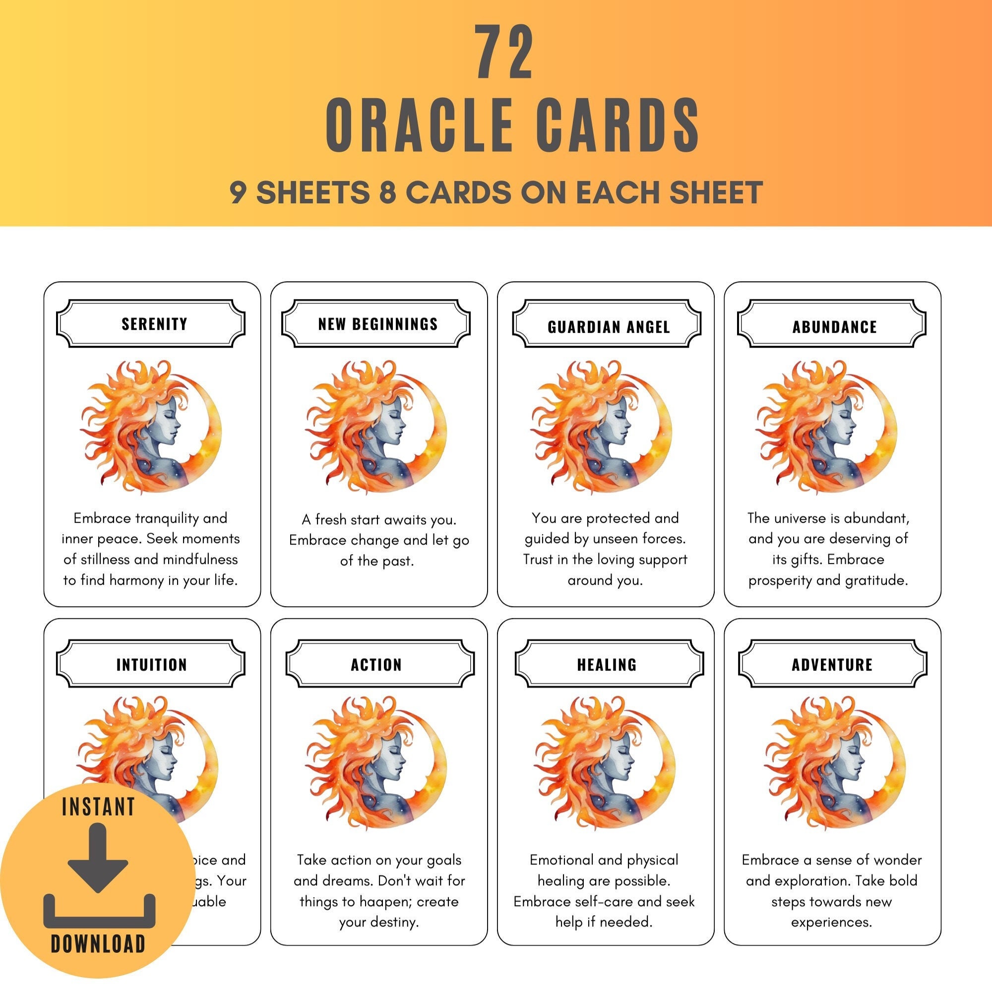 Oracle Card Deck Diy/ Oracle Cards Goddess Oracle Deck Digital Download Oracle Card Deck Diy/ Oracle Cards Goddess Oracle Deck Digital Download
