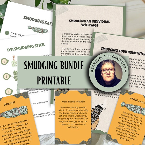 Smudging For Beginners,Printable Smudging Prayer Cards,Smudging Guide,Smudging Instruction,Smudging Instructions,Energy Cleansing