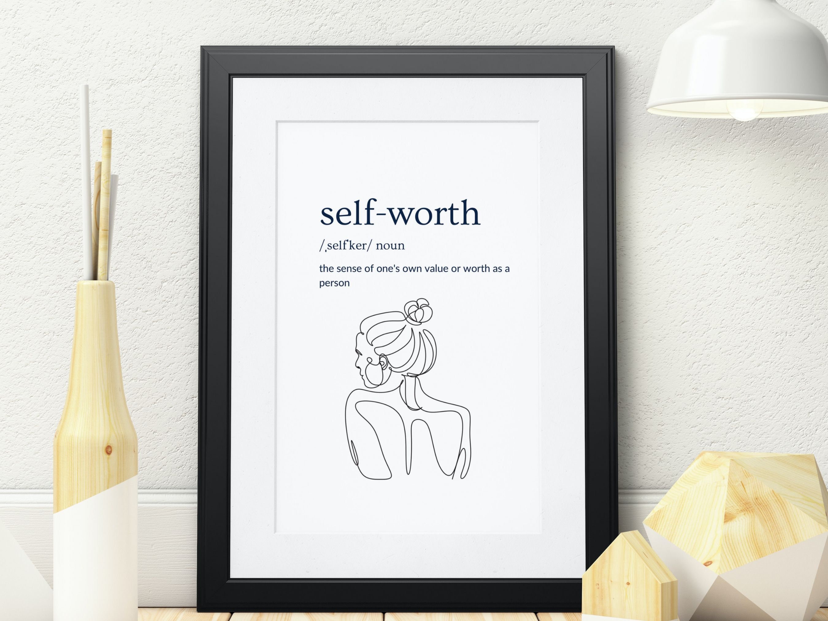 Self Worth Self Love, Self Worth Definition, Self Worth Self Love Quote, Minimalist Poster, Home