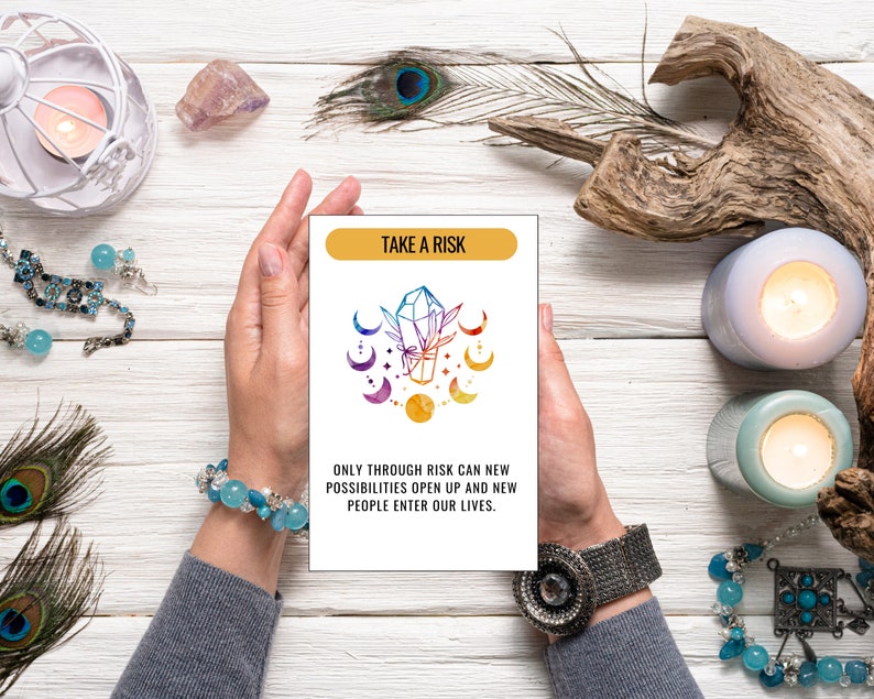 Create and Print Your Own Oracle Cards Printable Tarot Deck DYI Oracle Cards Crystal Deck ...