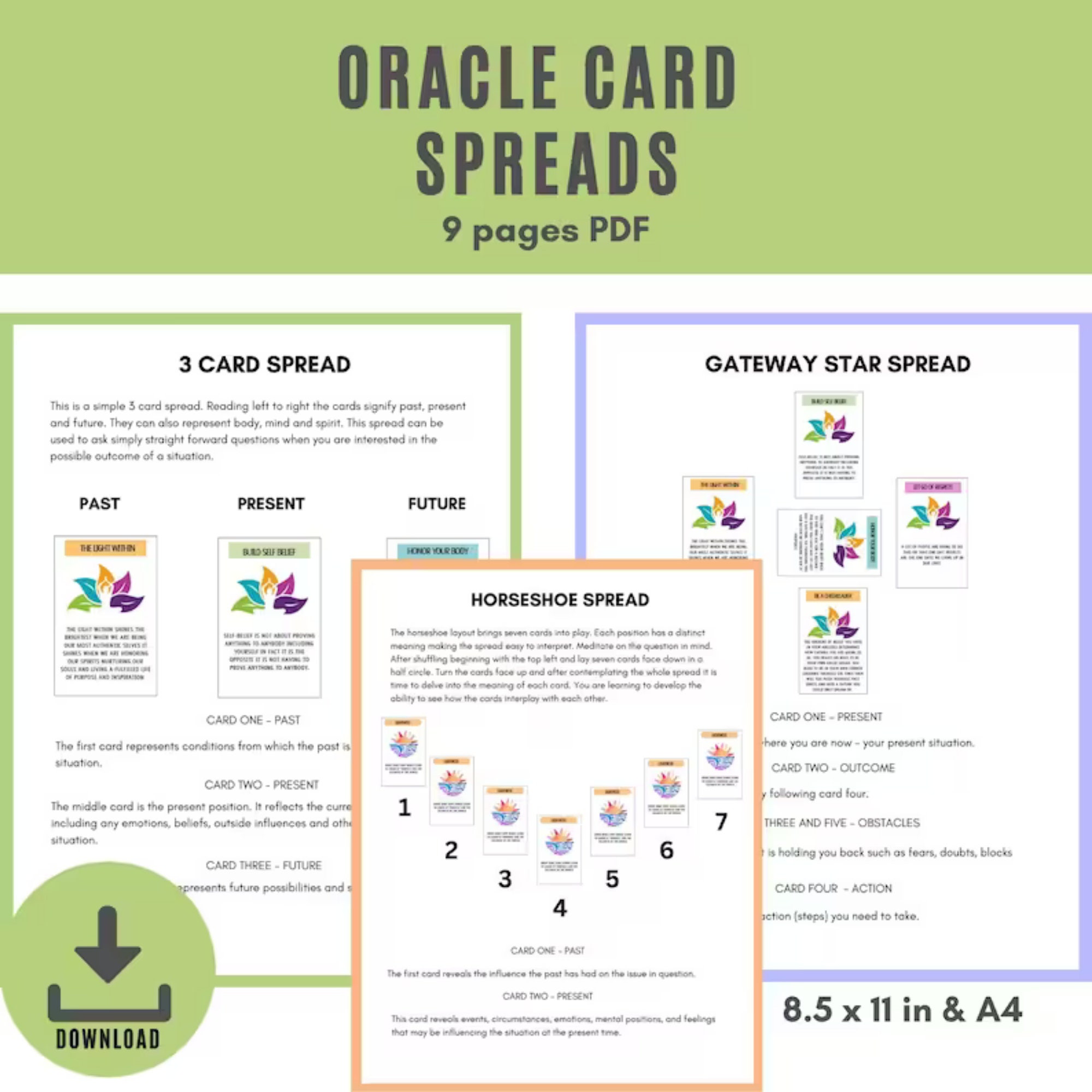 Digital Oracle Cards | Printable Oracle Cards | Affirmation Cards ...