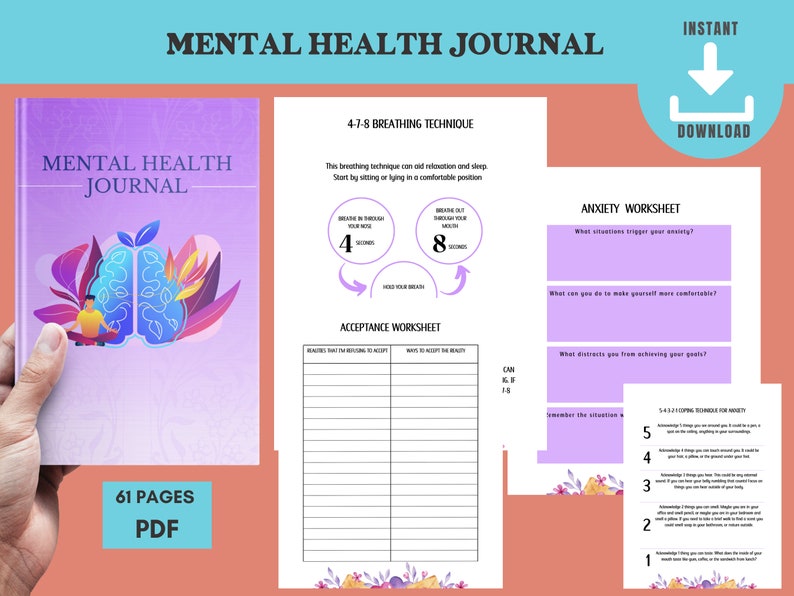 Therapy Tools Mental Health Printable Therapy Bundle Mental Health ...