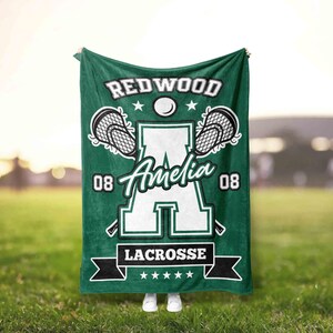 Customized Lacrosse Blanket, Lacrosse Player Gifts, Custom Lacrosse Team Blanket, Sport Lover Gift, Gift For Kids