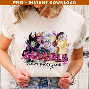 Bad Girls Have More Fun PNG, Evil Princess PNG, Halloween PNG, Instant Download